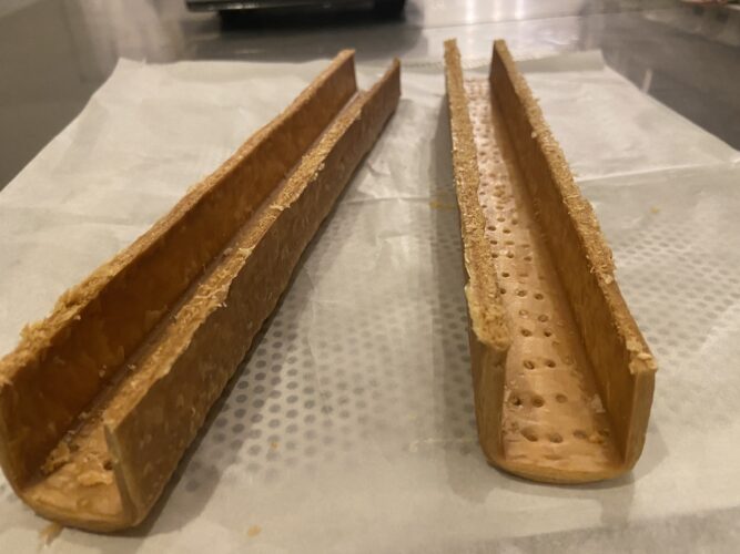 barchette dolci di sfoglia