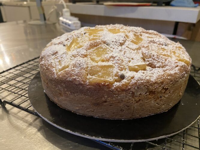 torta ananas gocce cioccolato soffice