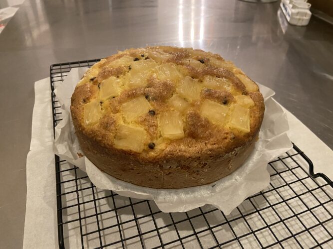 torta ananas gocce cioccolato soffice