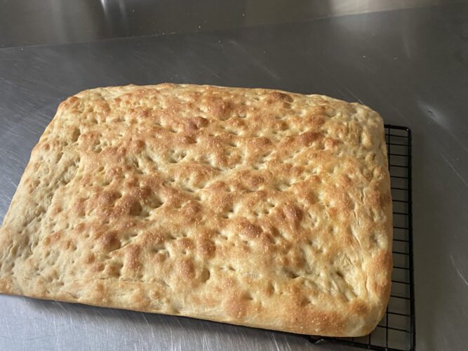 focaccia alta idratazione farro