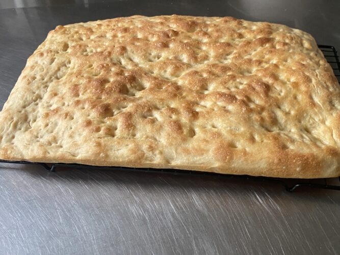 focaccia alta idratazione farro