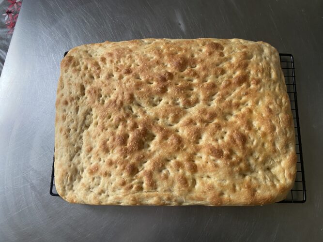focaccia alta idratazione farro