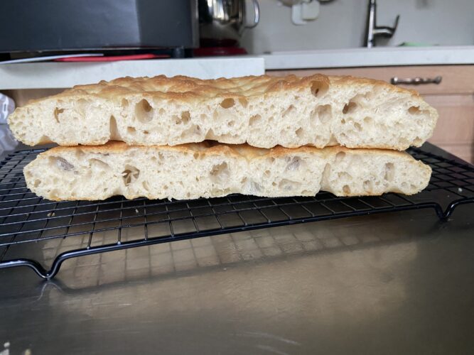 focaccia alta idratazione farro