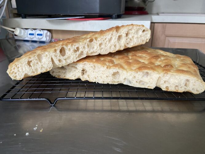 focaccia alta idratazione farro