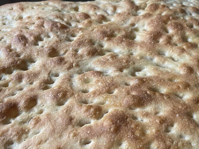 focaccia alta idratazione farro