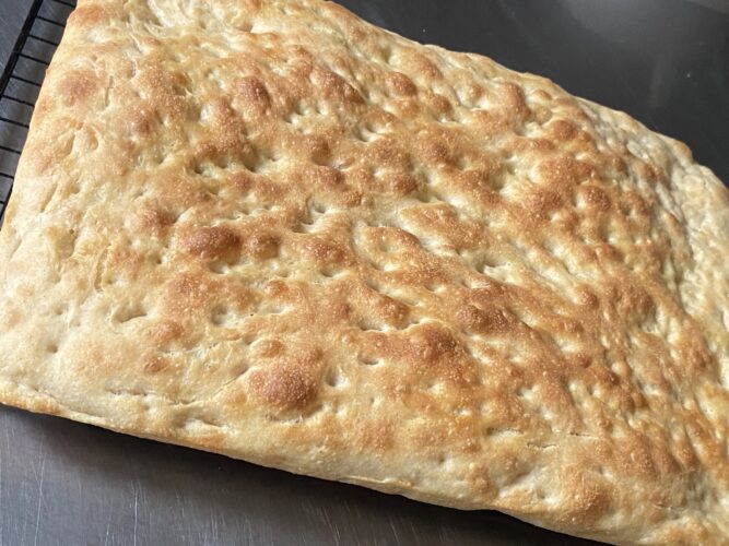 focaccia alta idratazione farro