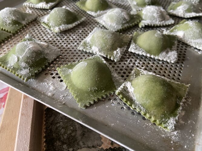ravioli agli spinaci