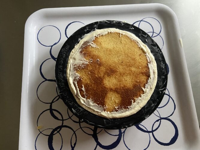 torta moderna karma frutta