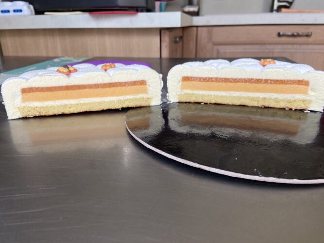 torta moderna ricotta mandorle arancia