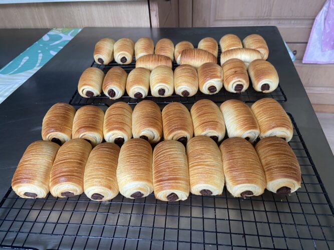 bauletto croissant rigato