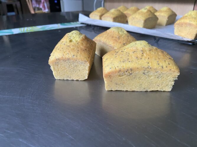 mini plum cake limone semi papavero