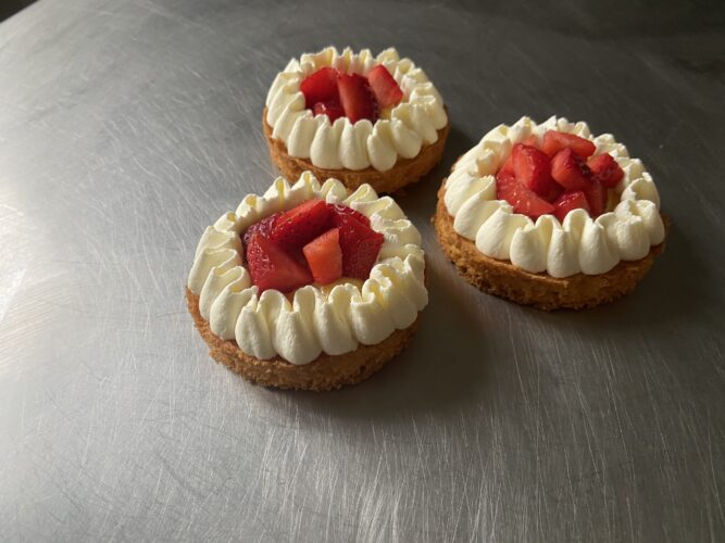 mini tart easy fragole