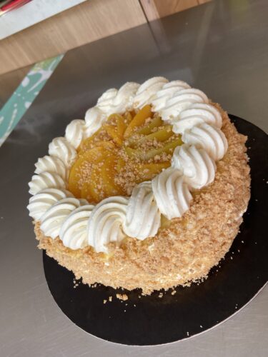 torta sogno alle pesche e amaretti