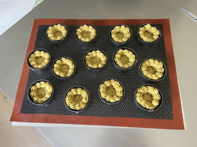 crostatine mignon fragola pistacchio