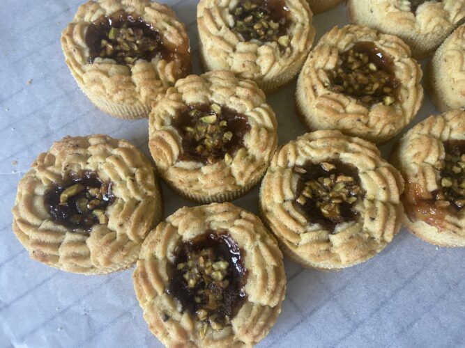 crostatine mignon pistacchio fragola