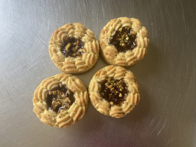 crostatine mignon pistacchio fragola
