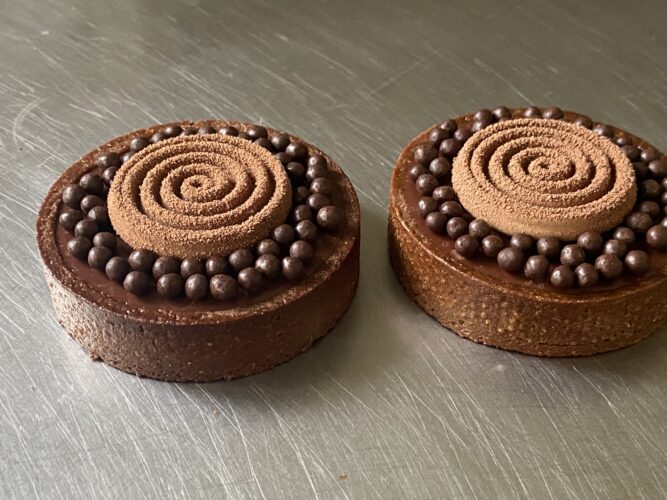 mini tart cioccolato