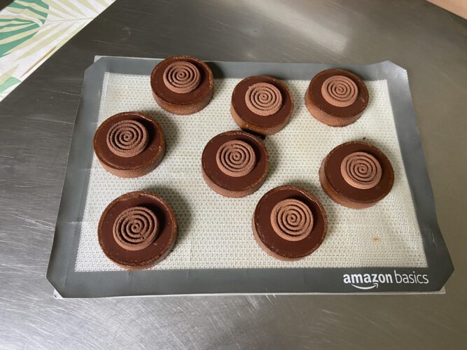 mini tart cioccolato