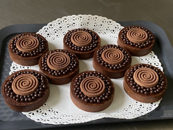 mini tart cioccolato