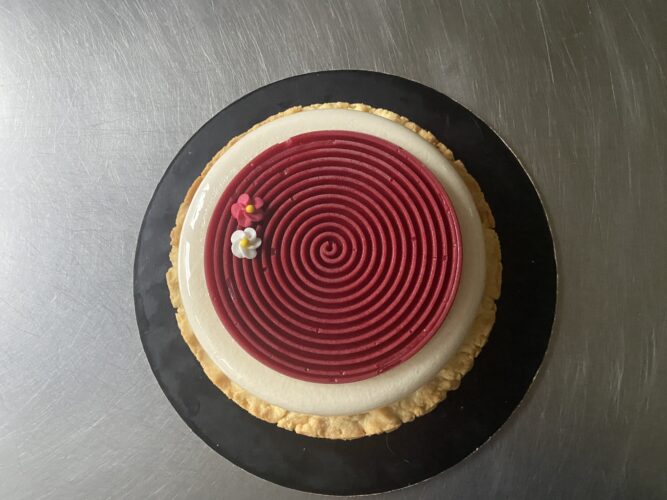 torta cocco fragole rustica