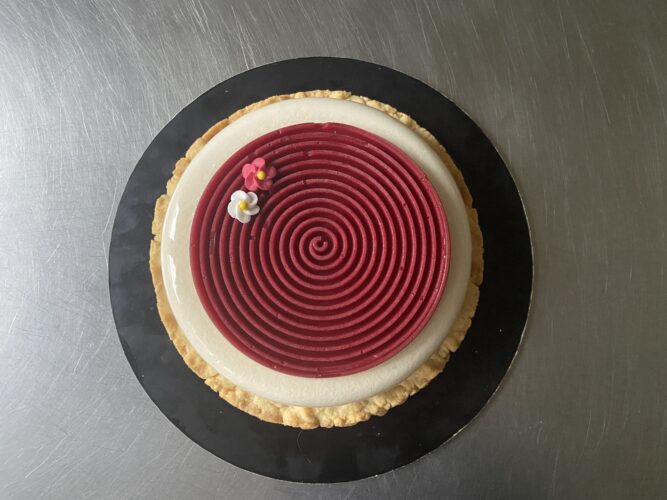 torta cocco fragole rustica