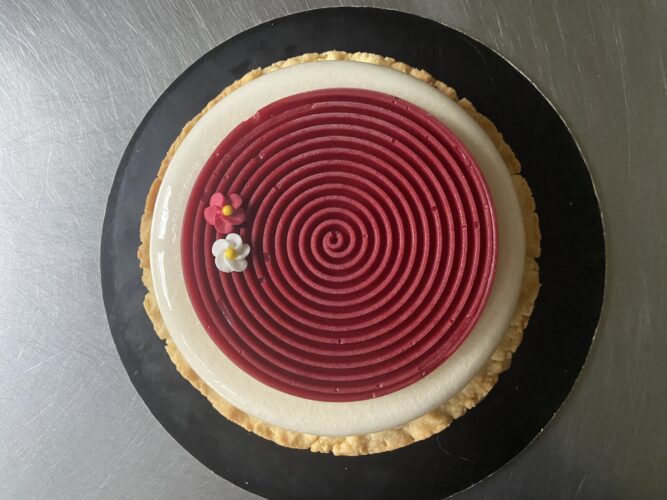 torta cocco fragole rustica