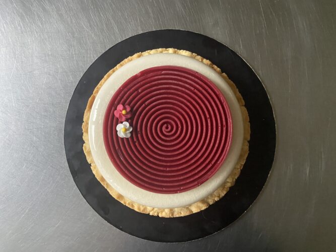 torta cocco fragole rustica