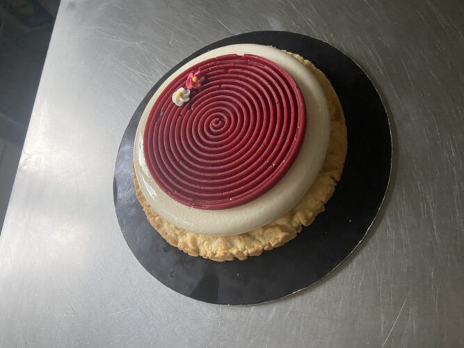 torta cocco fragole rustica