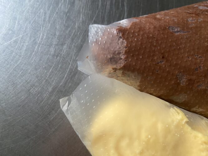 biscotti di frolla montata bicolore