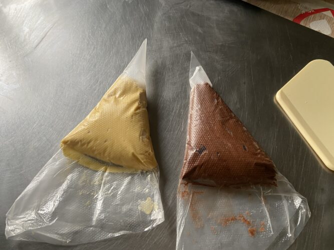 biscotti di frolla montata bicolore