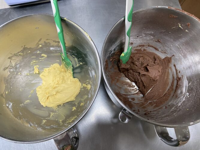 biscotti di frolla montata bicolore