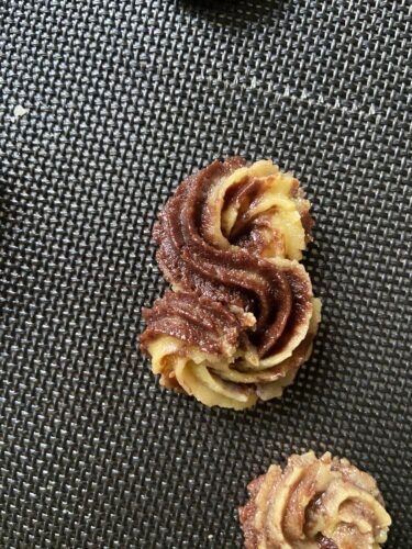 biscotti di frolla montata bicolore