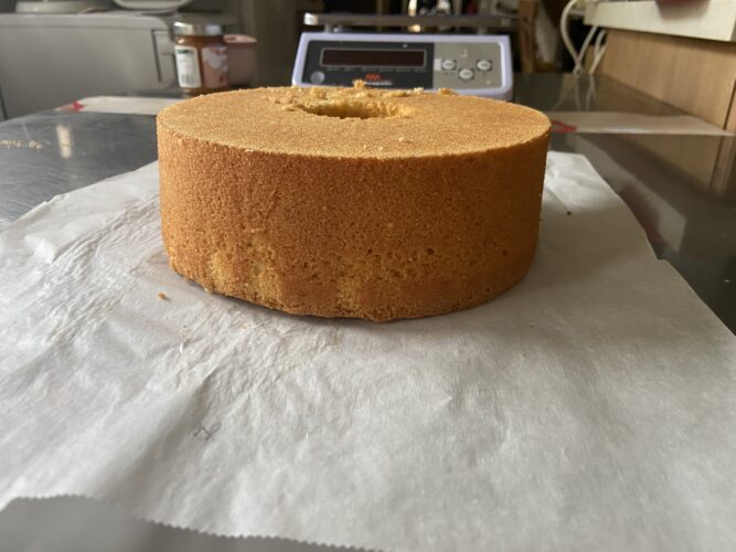 chiffon cake mandorle pesche