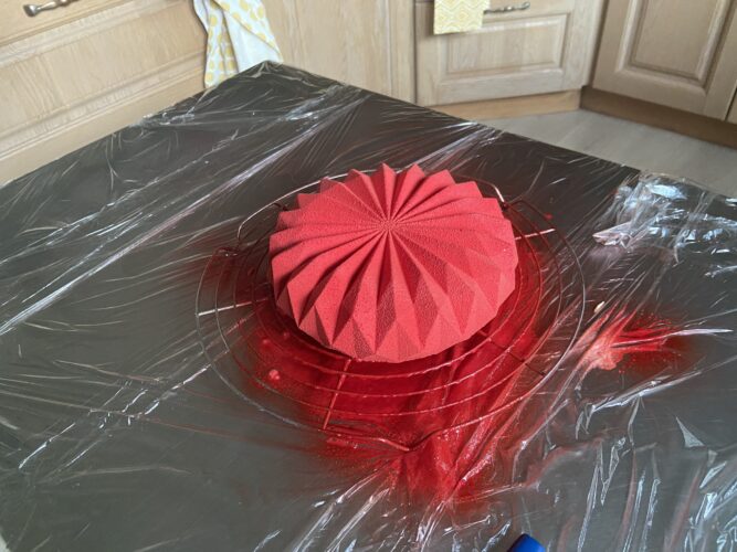 torta moderna origami pistacchio lampone vaniglia