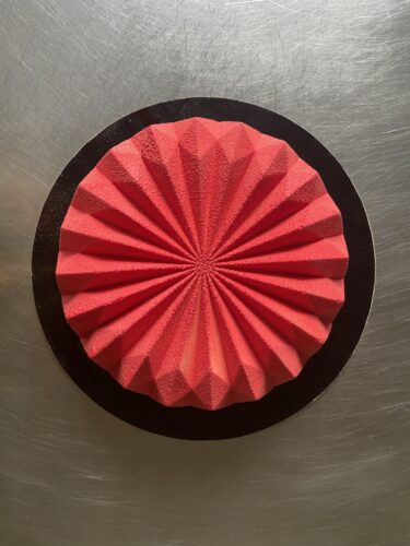torta moderna origami pistacchio lampone vaniglia