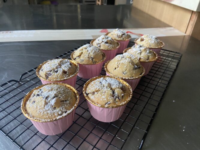 muffin pere cioccolato tonka burro liquido