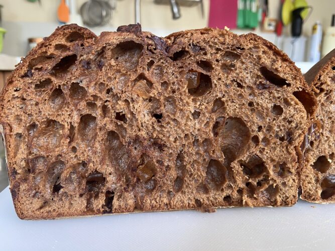 sezione panettone semola cioccolato