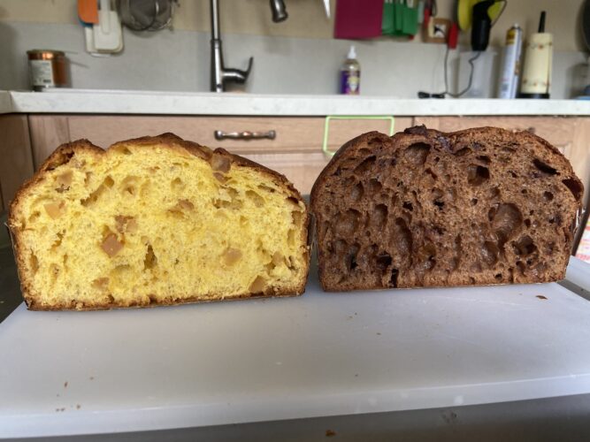 sezione panettone semola cioccolato