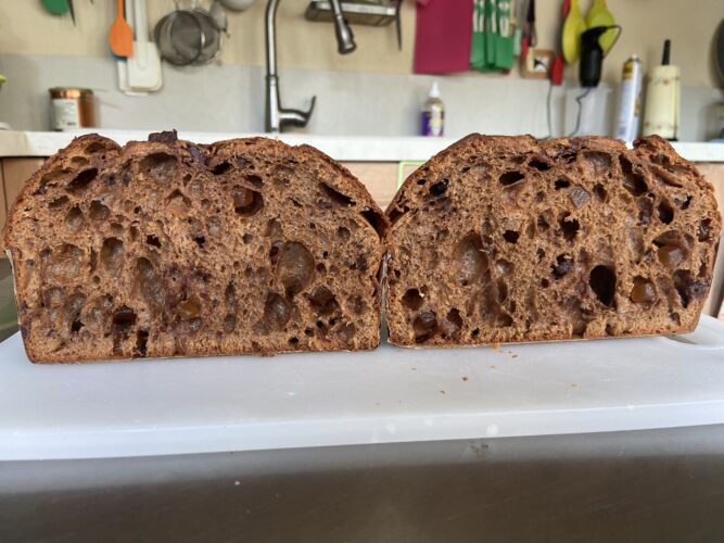 sezione panettone semola cioccolato