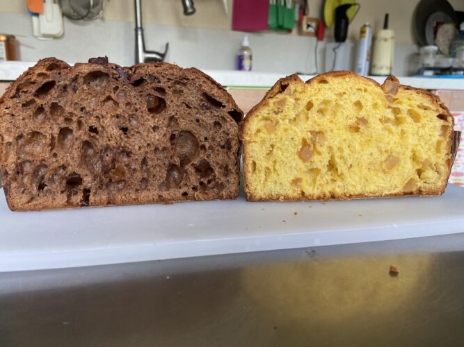 sezione panettone semola cioccolato