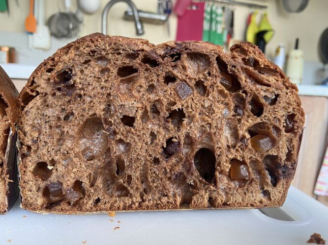 sezione panettone semola cioccolato