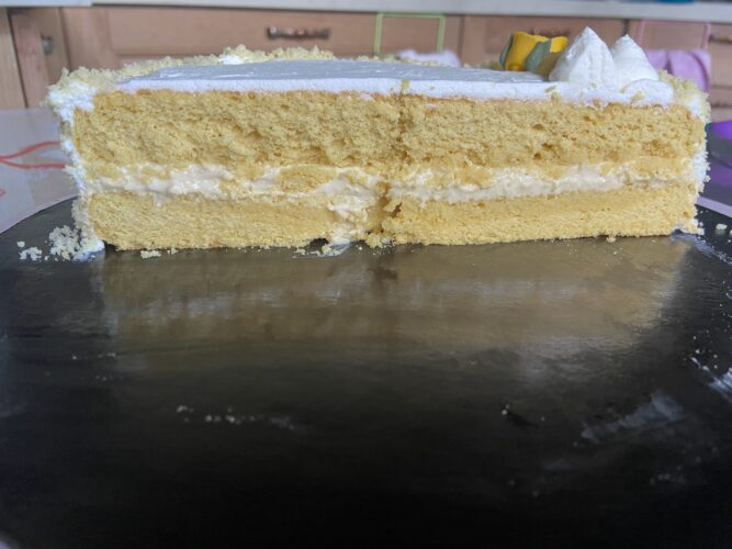 sezione torta classica vegana