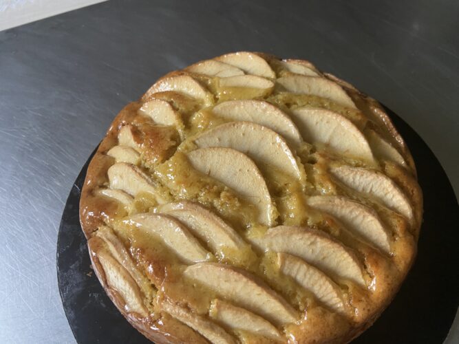 torta di mele burro liquido