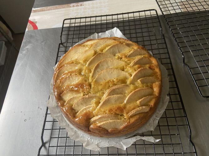 torta di mele burro liquido