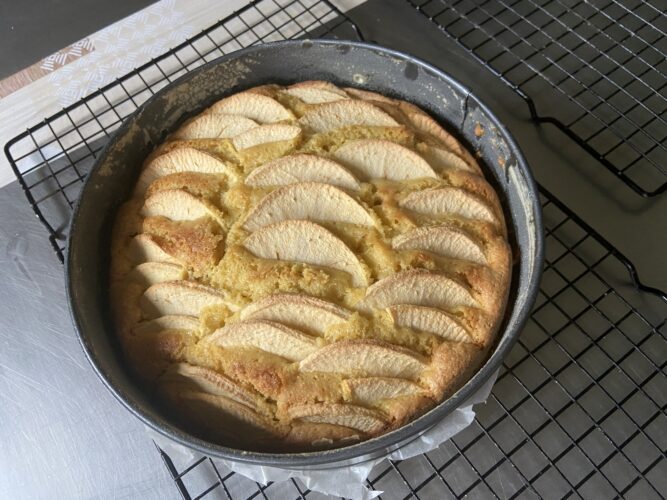 torta di mele burro liquido