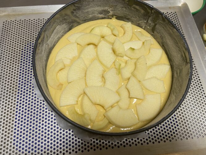torta mele burro liquido lavorazione
