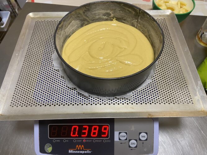torta mele burro liquido lavorazione