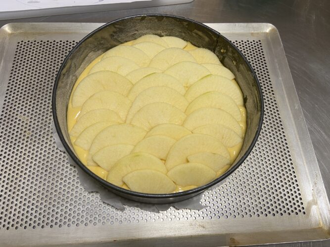 torta mele burro liquido lavorazione