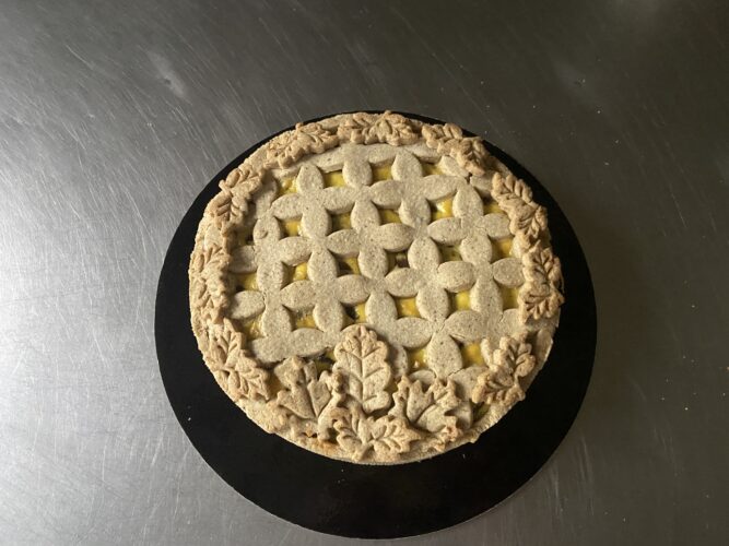 torta salata funghi nocciole besciamella