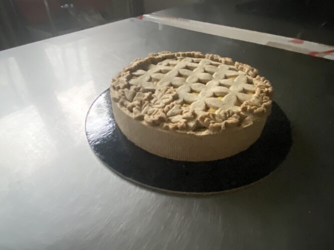torta salata funghi nocciole besciamella